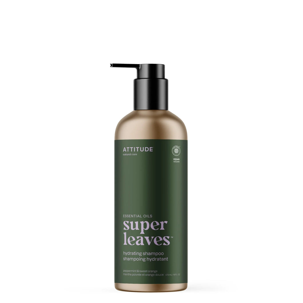 Attitude EO Super Leaves Hydrating Shampoo, peppermint/sweet orange 473ml