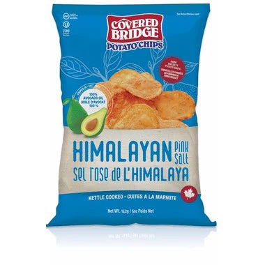 Covered Bridge Himalayan Pink Salt Potato Chips, 142g (cooked in avocado oil)