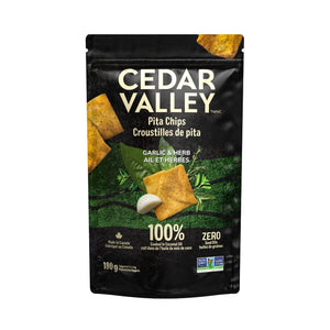 Cedar Valley Pita Chips, Garlic & Herb, 180g