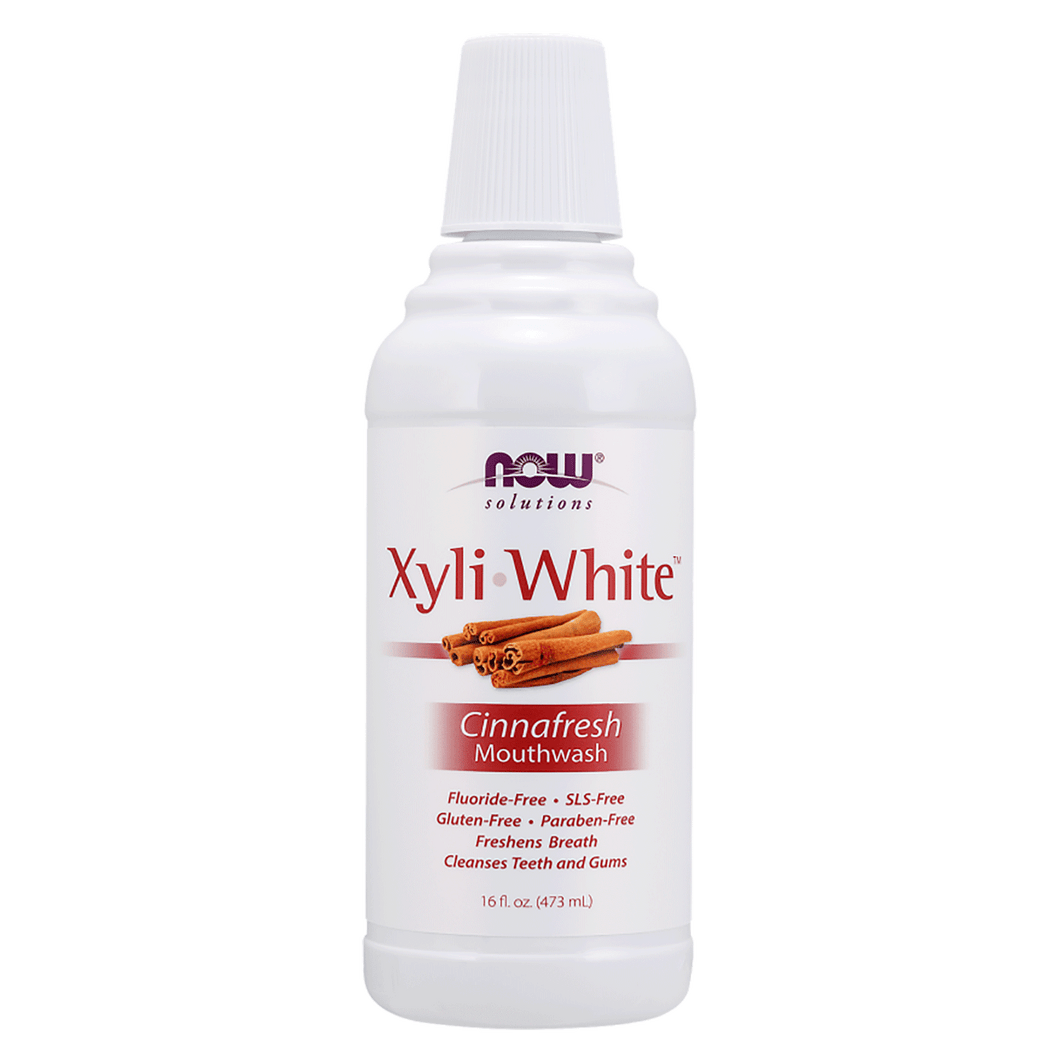 NOW Xyli-White Mouthwash, Cinnafresh, 473ml