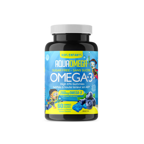 AquaOmega Sugar Free Omega-3 Gummies for KIDS 60 Gummies