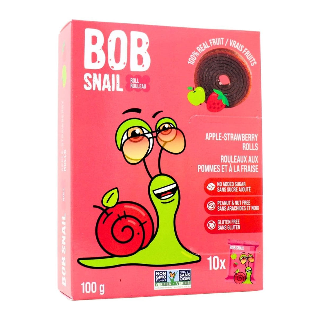 Bob Snail 100% Real Fruit Rolls - Apple Strawberry (10/Pack)