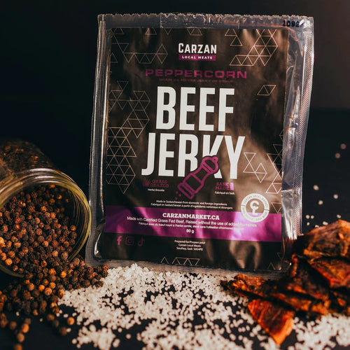 Carzan Grass Fed Beef Jerky Sea Salt & Black Pepper (80g)