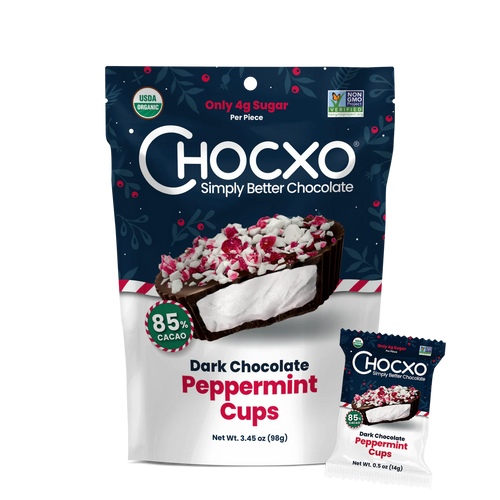 ChocXO Dark Chocolate Peppermint Cups (98g)