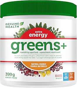 Genuine Health Extra Energy Greens+ Natural Orange (399g)