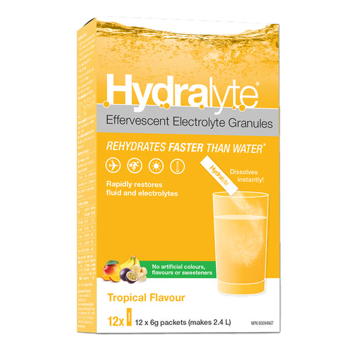 Hydralyte Electrolyte Granules Tropical (12x6g)