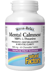 Natural Factors Mental Calmness, Tropical Fruit Flavour (60 Chewables)