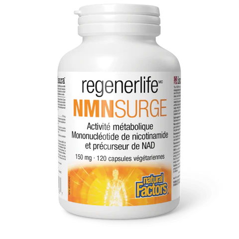 Natural Factors RegenerLife NMNSurge, 150mg, 120 vcaps