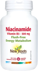 New Roots Niacinamide (Vitamin B3) 500mg 90 vcaps