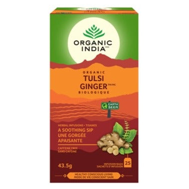 Organic India Organic Tulsi Ginger (25 Tea Bags)