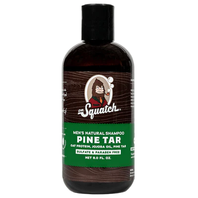 Dr. Squatch Men's Natural Shampoo, PINE TAR, 236ml