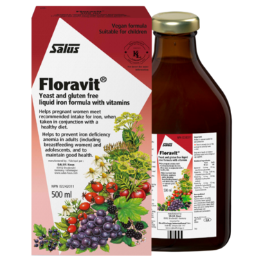 Salus Floravit Yeast & Gluten Free Formula - Liquid Iron & Vitamins (500ml)