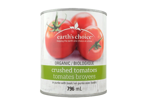 Earth's Choice Organic Crushed Tomatoes w/ Basil (796ml)