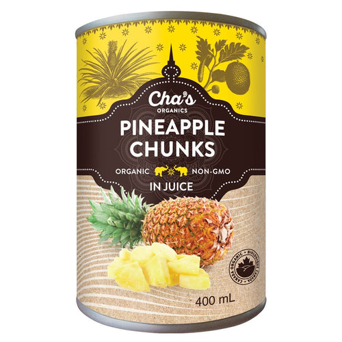 Cha's Organic Pineapple Chunks 400ml