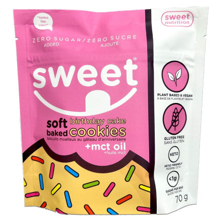 Sweet Nutrition Keto & Vegan Birthday Cake Cookies (70g)